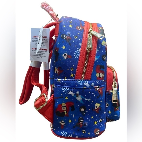 Loungefly NWT Disney Parks The Incredibles Backpack Absolutely Beautiful Purse! main image 14